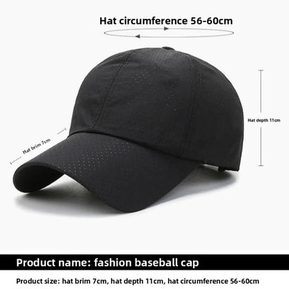 Spring Summer Solid Color Hats For Men Mesh Cap Baseball Cap