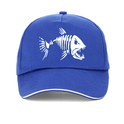 Cartoon Fish Bones Baseball Cap