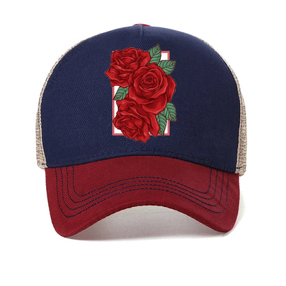 Unisex Rose Printing Baseball Cap For Men Women