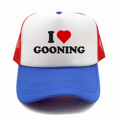 Funny I Love Gooning Baseball Caps Cool Summer Men Mesh Net Hat