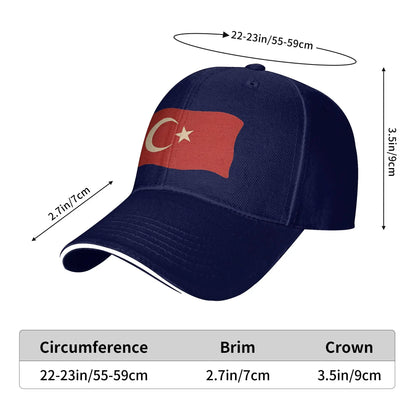 Turkey Flag Crescent Moon And Star Pride Baseball Cap
