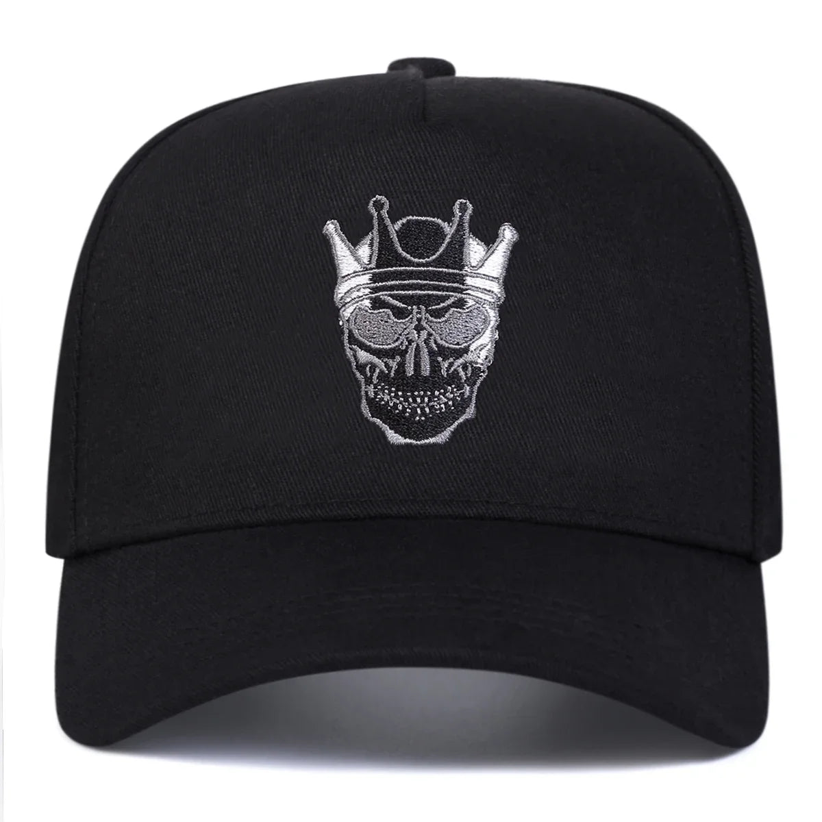 Unisex Skull Wearing A Crown Embroidery Baseball Caps