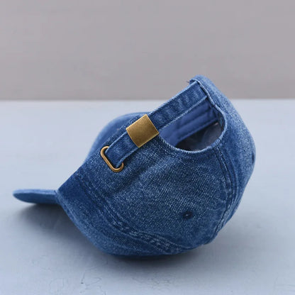 Soft Washed Distressed Embroidered Heart Baseball Cap