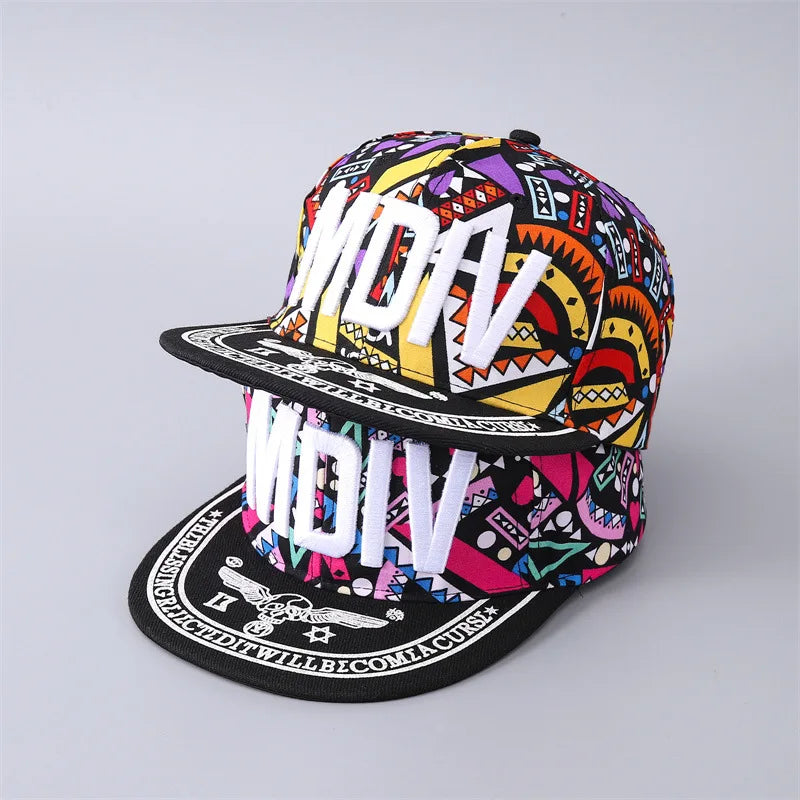 New Munchies Watermelon Donut Print Hat Embroidery Snapback Cap Men's Women's