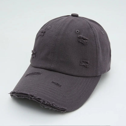 New Washable Hole Baseball Cap For Men Women Hat Solid Sunscreen Baseball Hats