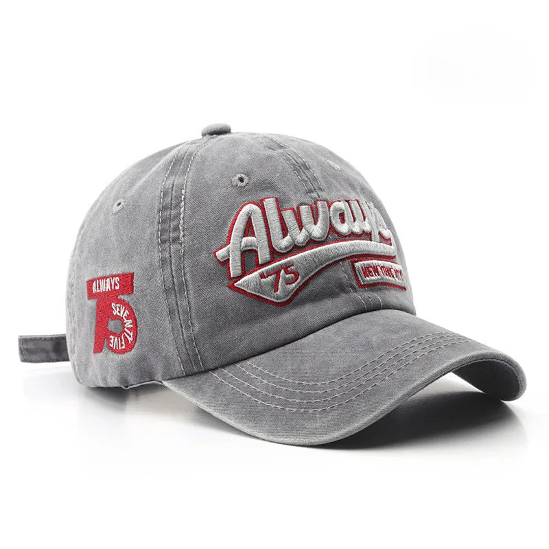 Retro Baseball Cap With 3D Embroidery “Always”