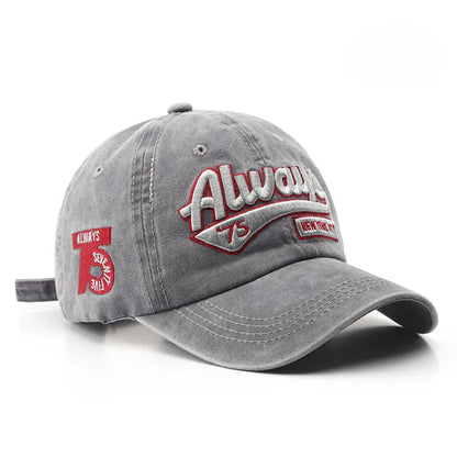 Retro Baseball Cap With 3D Embroidery “Always”