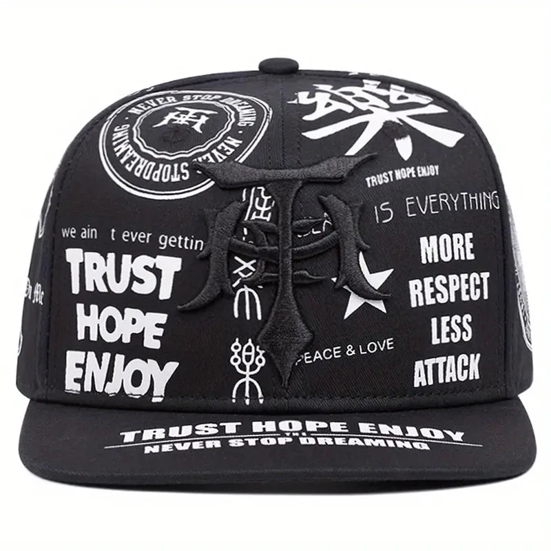 2025 Personalized New Dagger Graffiti Street Pop Hip Hop Hat Outdoor Sports