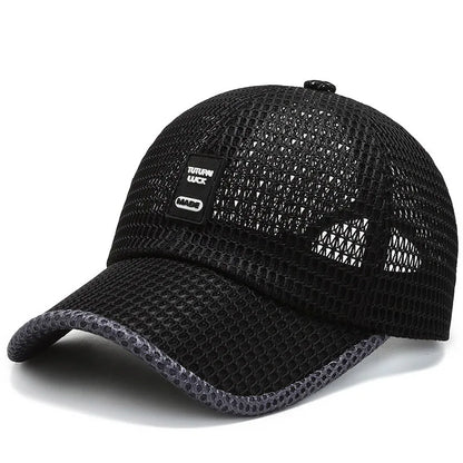 Men's Mesh Baseball Cap Breathable Summer Caps Outdoor Fishing Hats Bone Gorras
