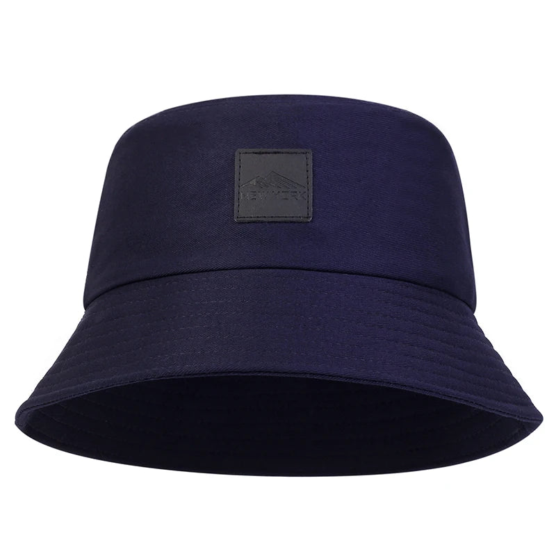 Unisex New York Leather Label Personality Bucket Hats