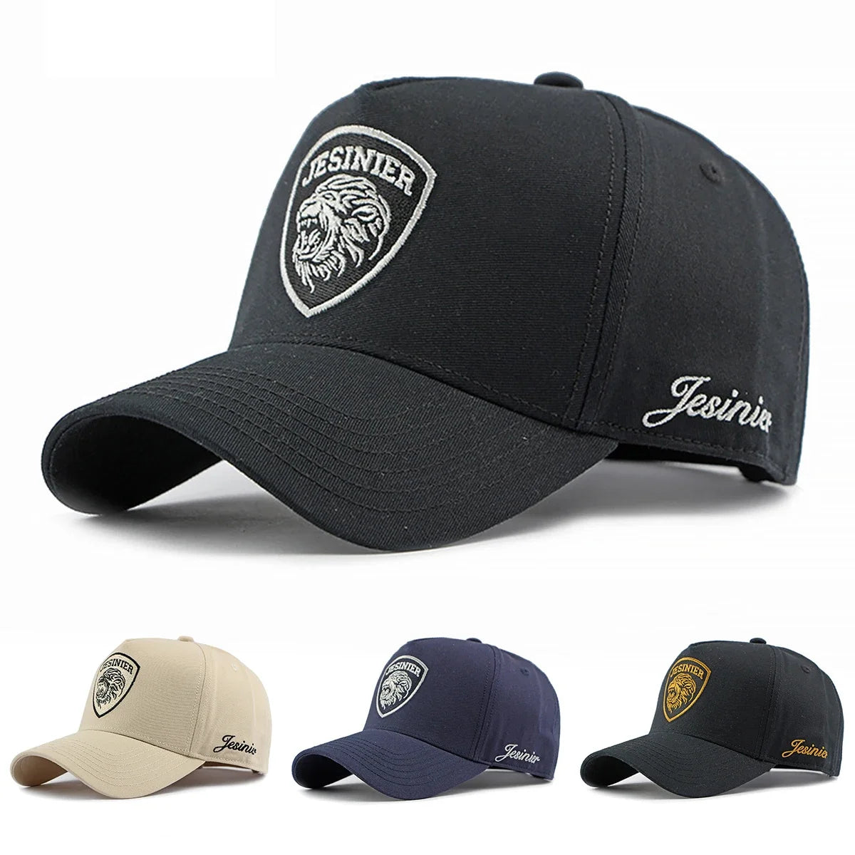 Unisex JESINIER Lion Embroidery Baseball Caps