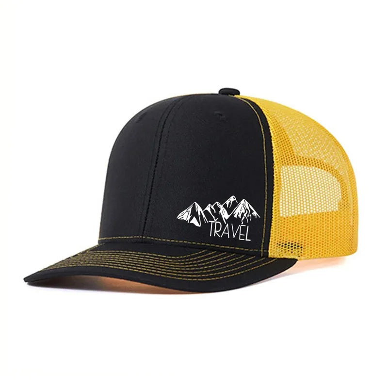 Peak TRAVEL Curved Adult Baseball Cap for Men Women Outdoor Mesh Duck Hat