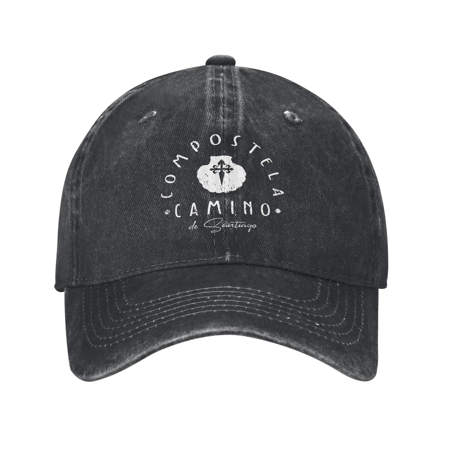 Camino De Santiago Symbol Washed Baseball Cap