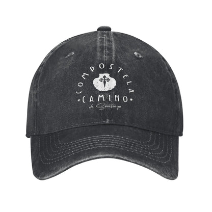 Camino De Santiago Symbol Washed Baseball Cap