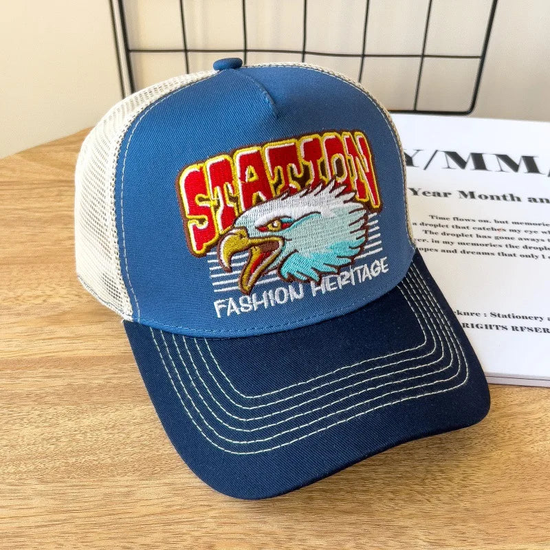 American Retro Baseball Cap Mesh Breathable UPF50+