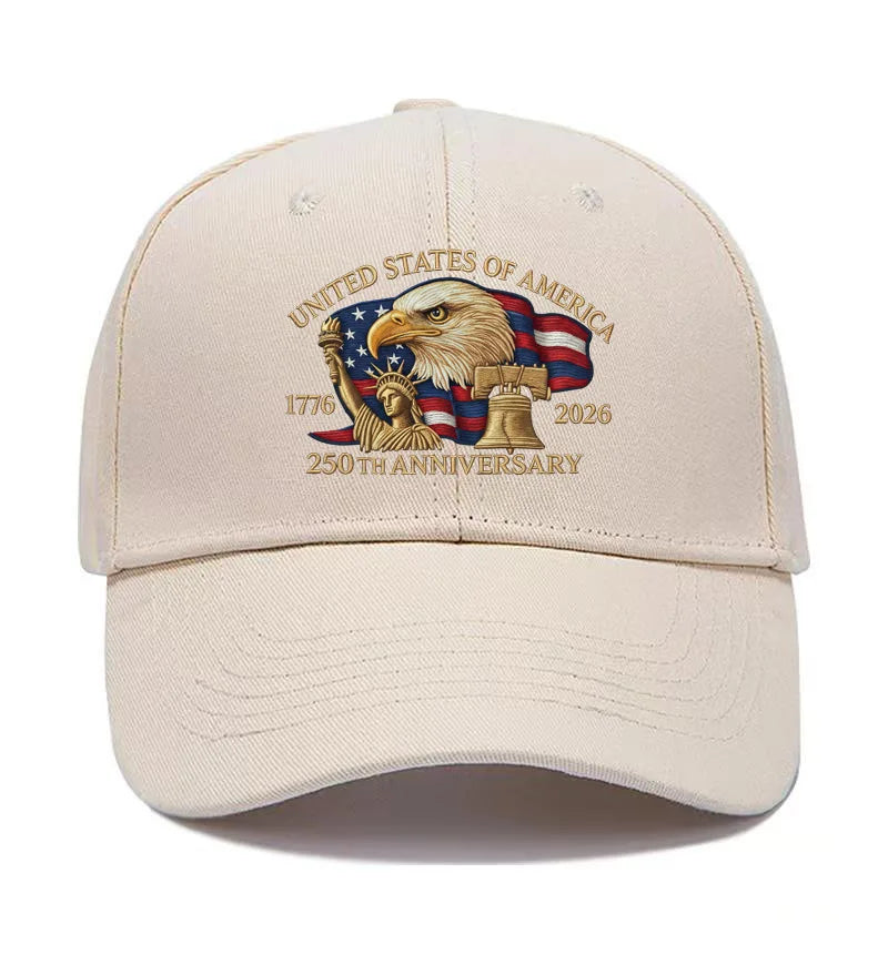 250th Anniversary Hat USA Patriotic Baseball Caps Eagle Embroidered Baseball Hats For Men Women