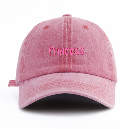Princess Print Washed Baseball Cap For Adults
