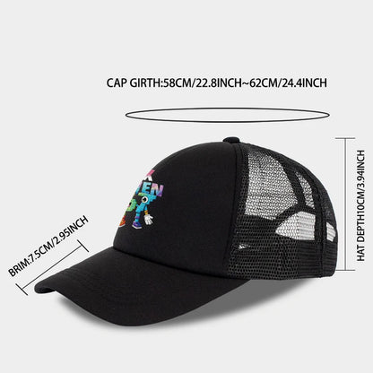 Six Seven Cartoon Number Print Sponge Mesh Baseball Cap