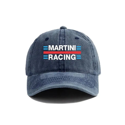 Martini Racing Baseball Caps Distressed Hats Cap Men Women