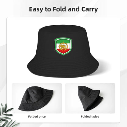 Iran Lion Sun Flag Persian Iran Flag Bucket Hat