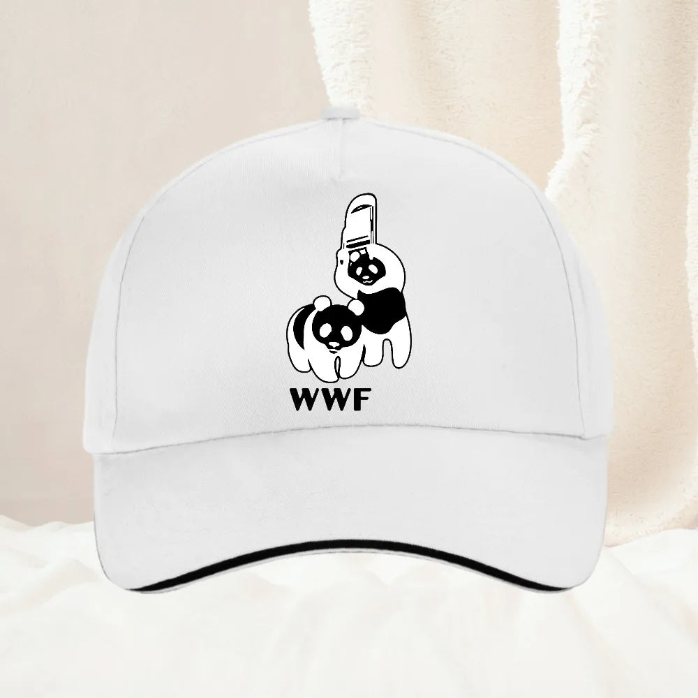 Retro WWF Panda Bear Baseball Cap