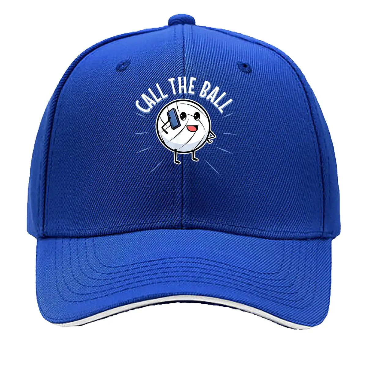 Call The Ball Volleyball Cartoon Black Sandwich Baseball Cap