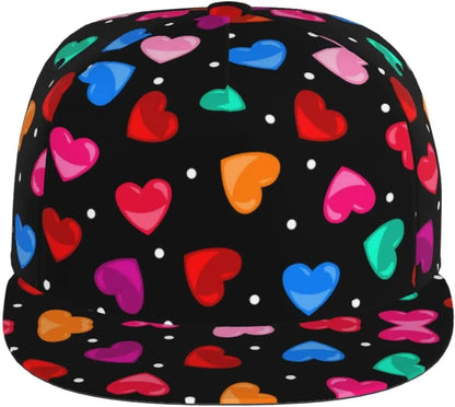 Cute Candy Hearts Trucker Snapback Hats For Men Women
