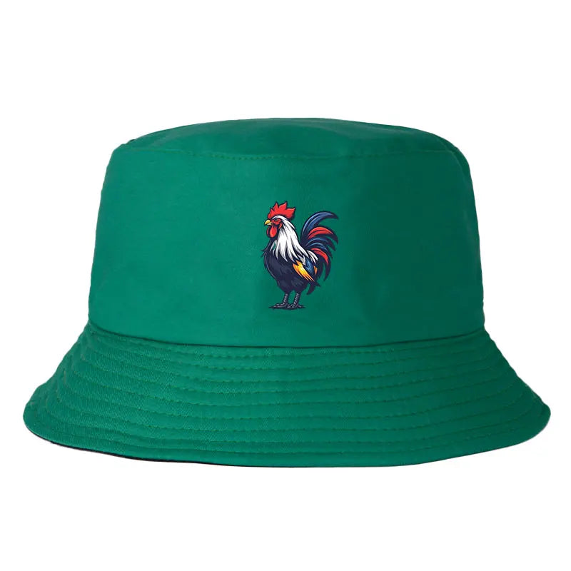 Rugby Coq Mascotte France Bob Chapeau Man Woman Reversible Bucket Hat