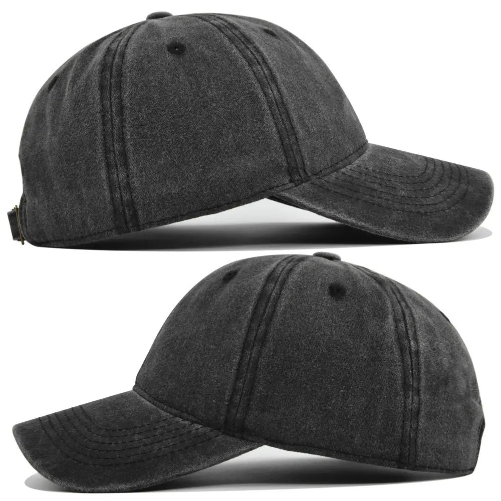 Retro Washed Cotton Baseball Cap Men
