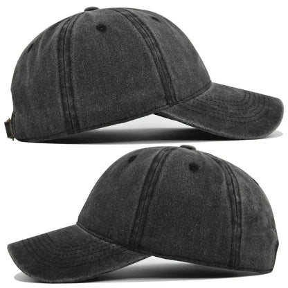 Retro Washed Cotton Baseball Cap Men