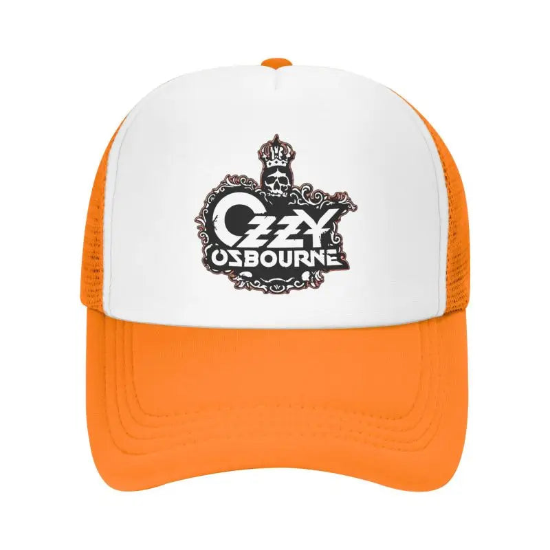 Custom Ozzy Osbourne Metal Hard Rock Print Mesh Baseball Cap