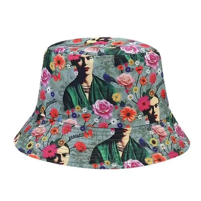New Fashion Graffiti Sunscreen Bucket Hats Fashion Letter Print Fisherman