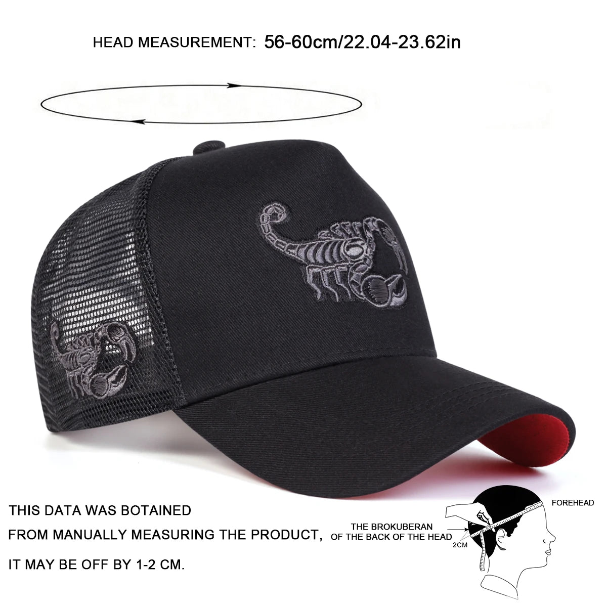 Scorpion Embroidery Baseball Caps