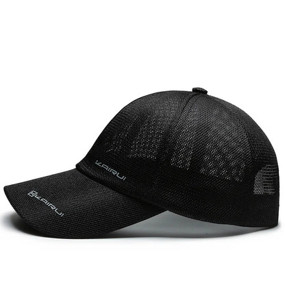 Mesh Baseball Cap Men Women Breathable Snapback Dad Hat Bone