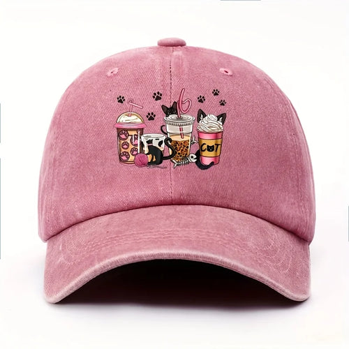 Cat & Paw Print Baseball Cap