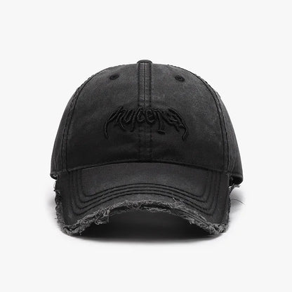 Letter Three-dimensional Embroidery Soft Top Rough Edge Men's BaseballCap