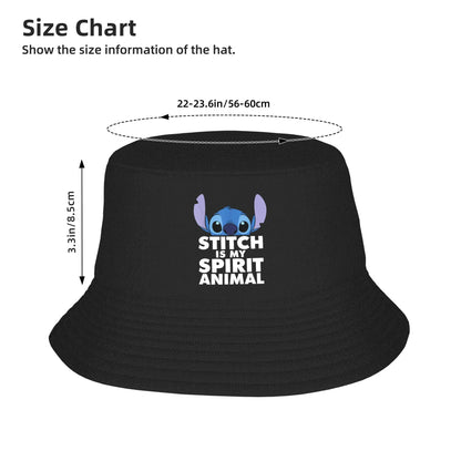 Streetwear Lilo and Stitch Bucket Hat Unisex Packable
