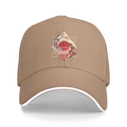 Japanese Koi Fish Sakura Baseball Cap