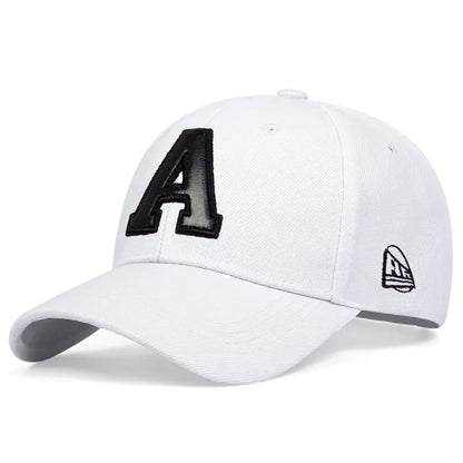 Unisex A Letter Leather Label Embroidery Baseball Caps Spring And Autumn