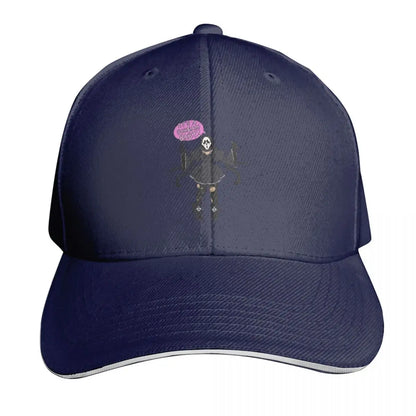 Girl Ghost Face Baseball Cap Adjustable Buckle Closure Moisture Wicking