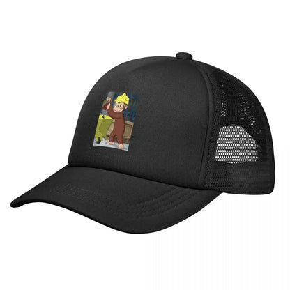 Anime Curious George Monkey Mesh Baseball Caps