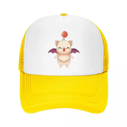 Custom Final Fantasy Moogle Trucker Hat Baseball Cap