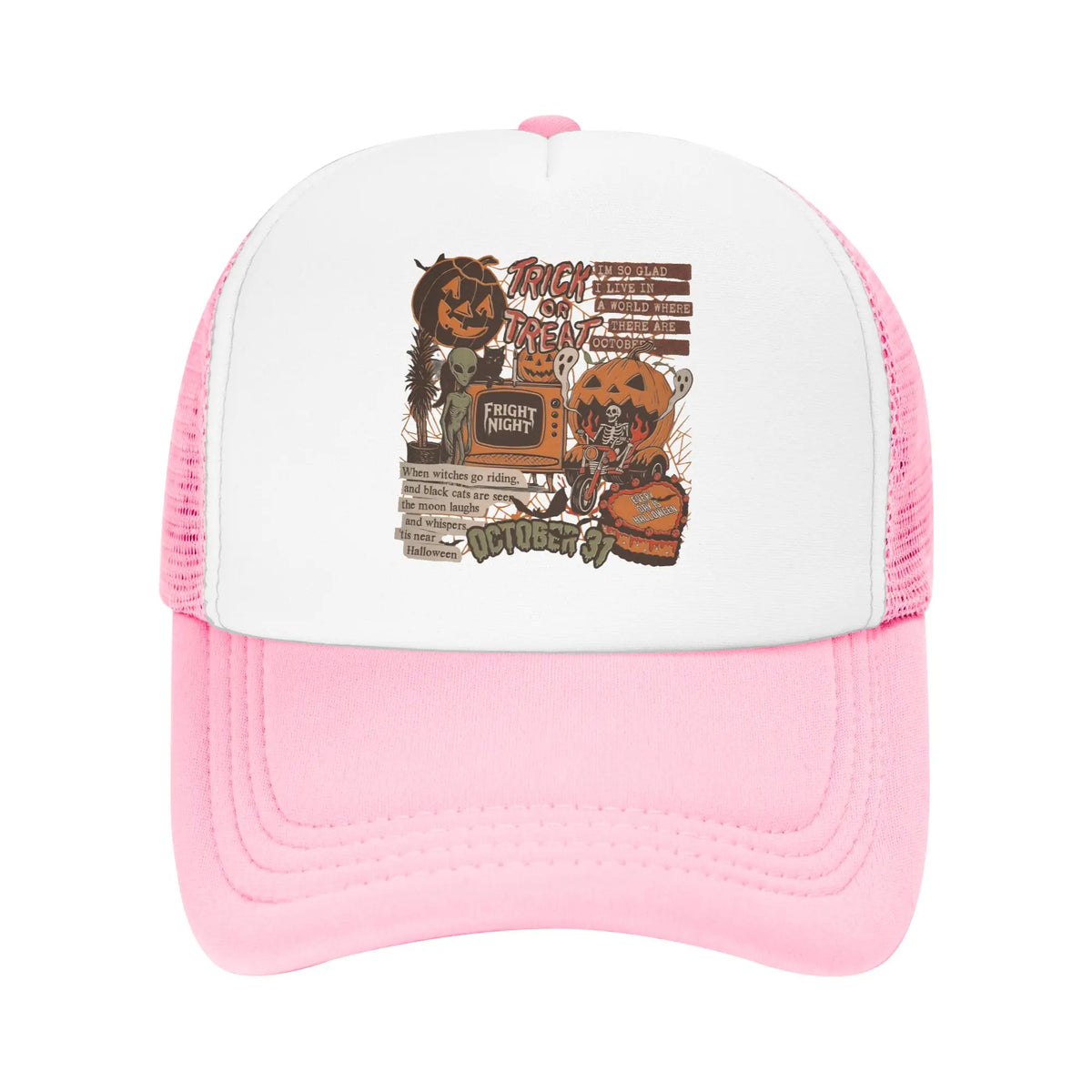 Spooky Ghost Mesh Baseball Caps