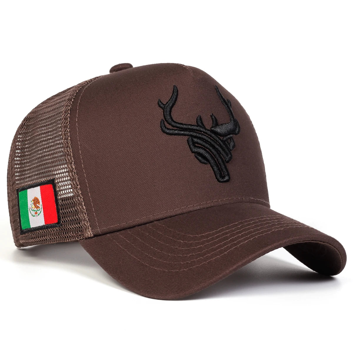 Antler Embroidered Mesh Baseball Cap