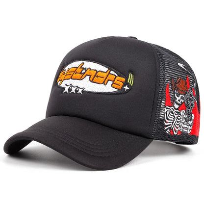 Fashion New Three Star Skeleton Shooter Street Skateboarding Hat