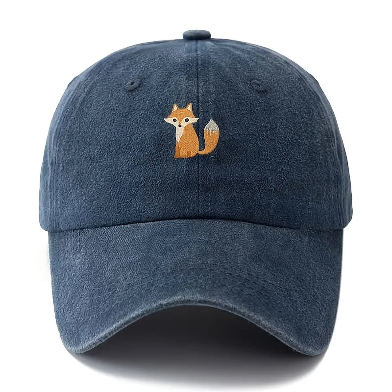 Cute Fox Pattern Printed Baseball Cap For Daily Casual Fashion