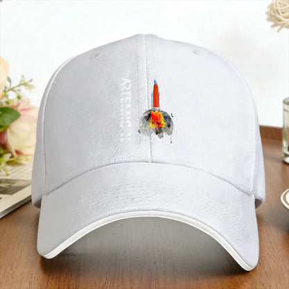 Artemis 2 Route Map SLS Rocket To The Moon And Beyond Sun Baseball Cap