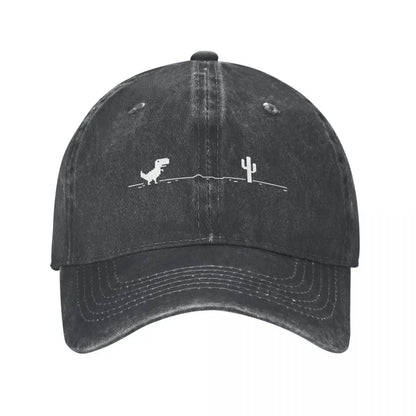 No Internet Dinosaur Graphic Baseball Cap