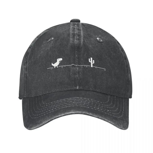 No Internet Dinosaur Graphic Baseball Cap