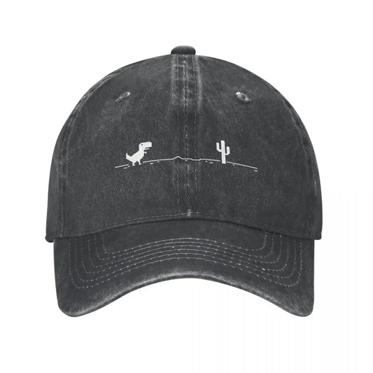No Internet Dinosaur Graphic Baseball Cap